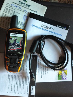 Навигатор Garmin GPS MAP 64 Rus для измерения площади