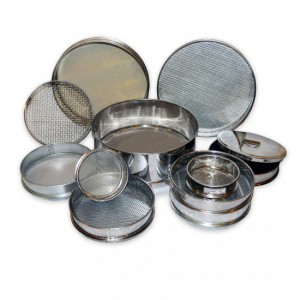 Комплект сит для песка и щебня КСИ (№ 0,16; 0,315; 0,63; 1,25; 2,5; 5; 10; 20; 40 мм; поддон; крышка) 9 сит